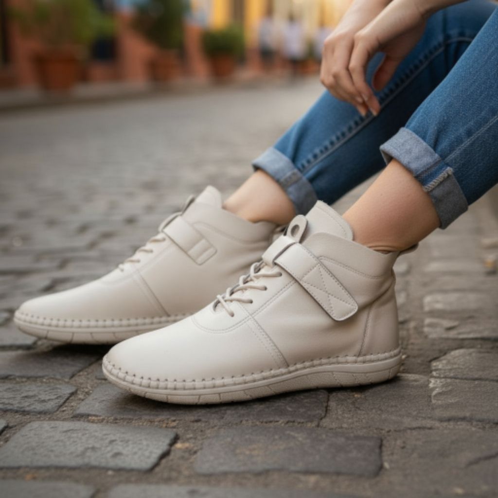هاف بوت ’ألبين’ بتبطين فرو - كود 1601 - Beige / 40