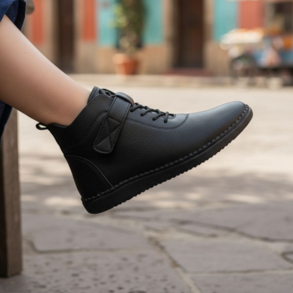 هاف بوت ’ألبين’ بتبطين فرو - كود 1601 - Black / 40