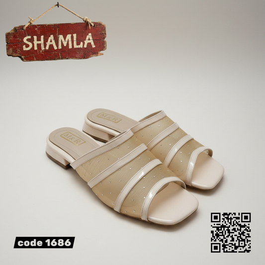 سابوه ’مونتانا’ الفاخر (كود 1686) - Beige / 37 - Flat