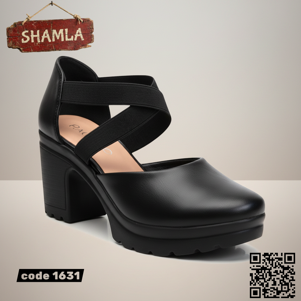 شوز ’فينيس كروس’ بلمسة عصرية - كود 1631 - Black / 37 - Heels