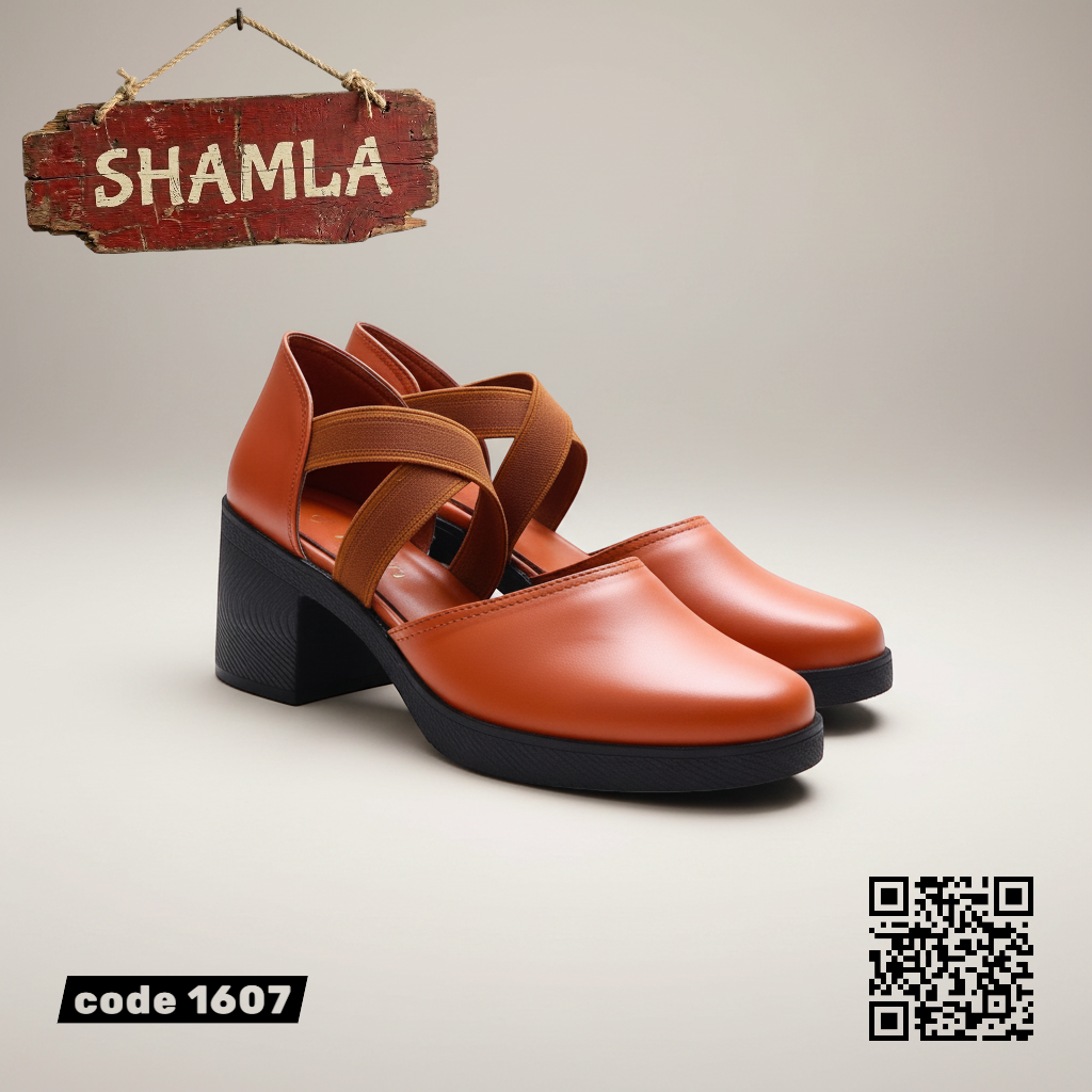 شوز ’كلاسيك كروازيه’ بنعل طبي - كود 1607 - Heels