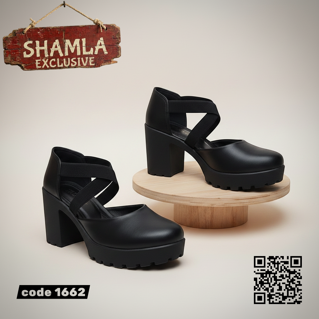 شوز ’كروسيا’ العصري الأنيق (كود 1662) - Black / 37 - Heels