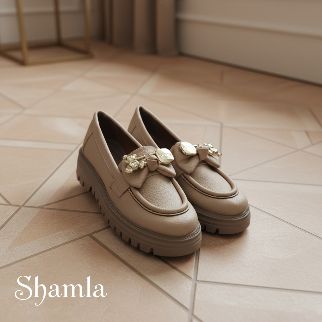 شوز لوفر ’كلاسيك بير’ - كود 1618 - Beige / 37