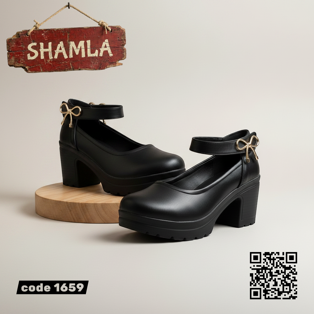 شوز ’ليرونا’ الكلاسيك الأنيق (كود 1659) - Black / 37