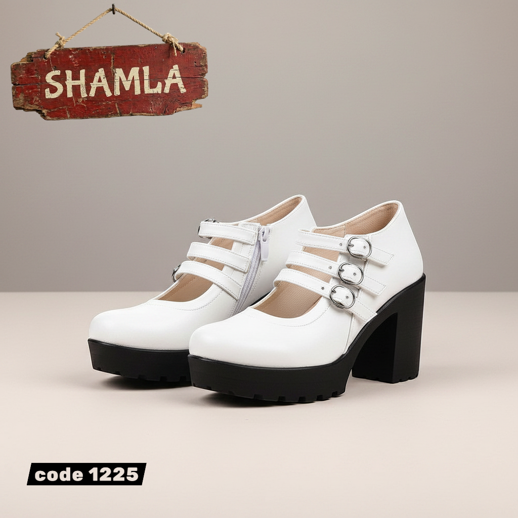 شوز ’تريبل باكل’ نعل طبي - كود 1225 - Heels