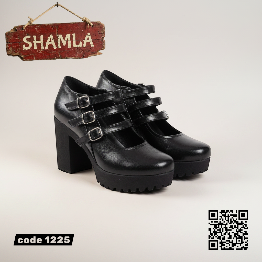 شوز ’تريبل باكل’ نعل طبي (كود 1225) - Heels