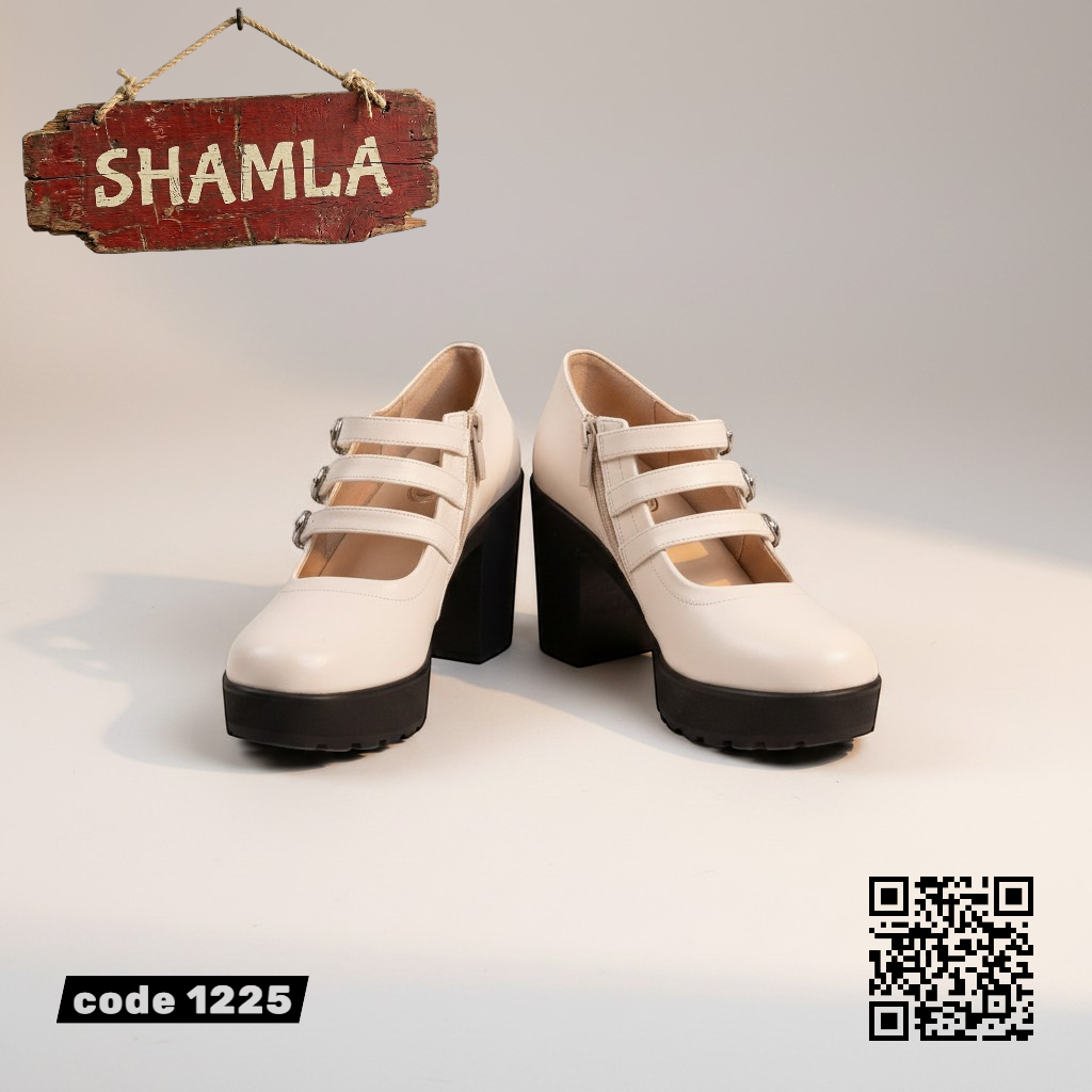 شوز ’تريبل باكل’ نعل طبي (كود 1225) - Heels