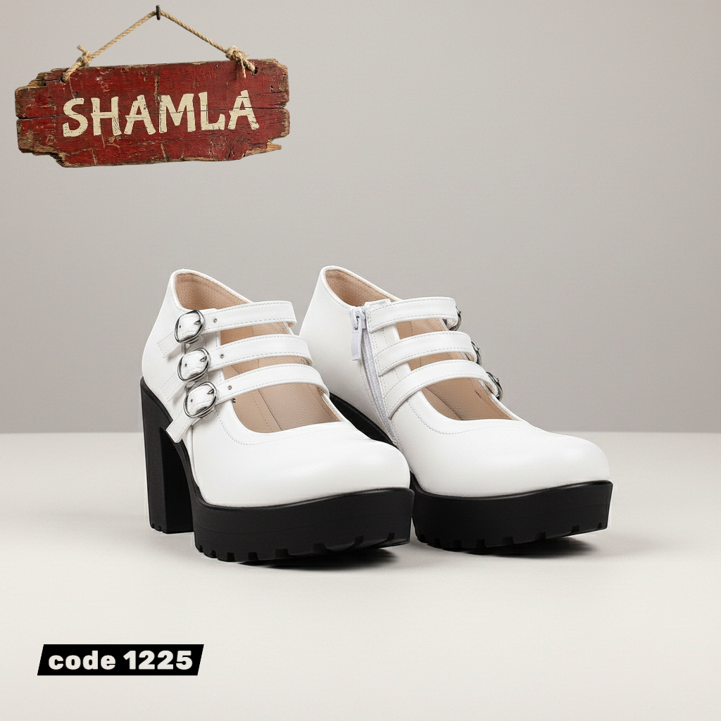 شوز ’تريبل باكل’ نعل طبي - كود 1225 - Heels