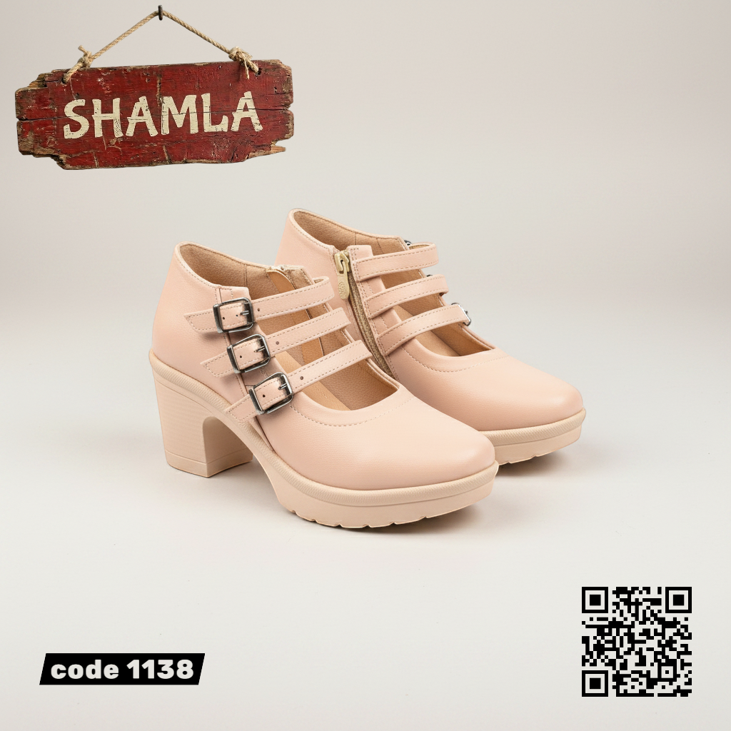 شوز ’تريبل فينيس’ جلد مستورد - كود 1138 - Heels