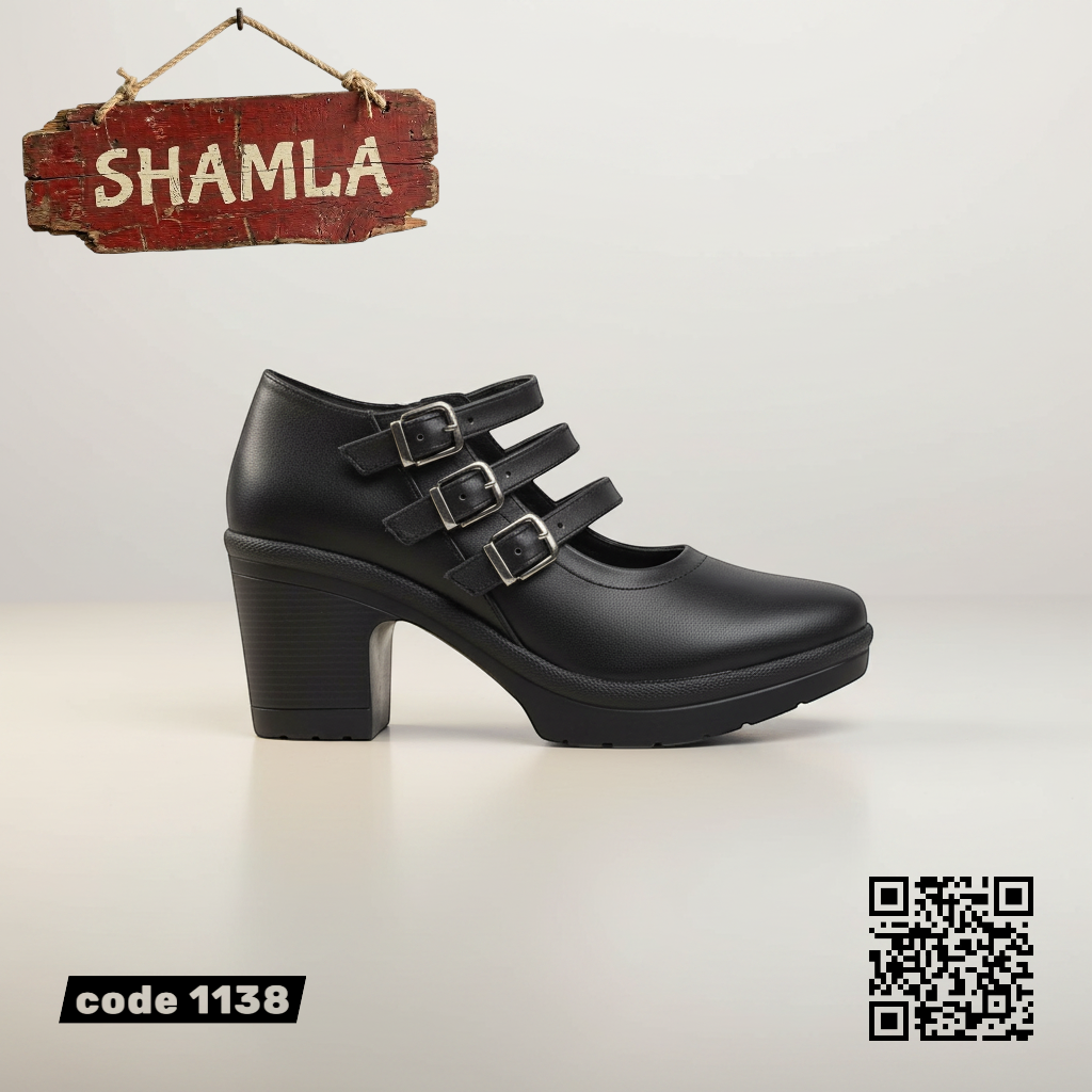 شوز ’تريبل فينيس’ جلد مستورد - كود 1138 - Heels