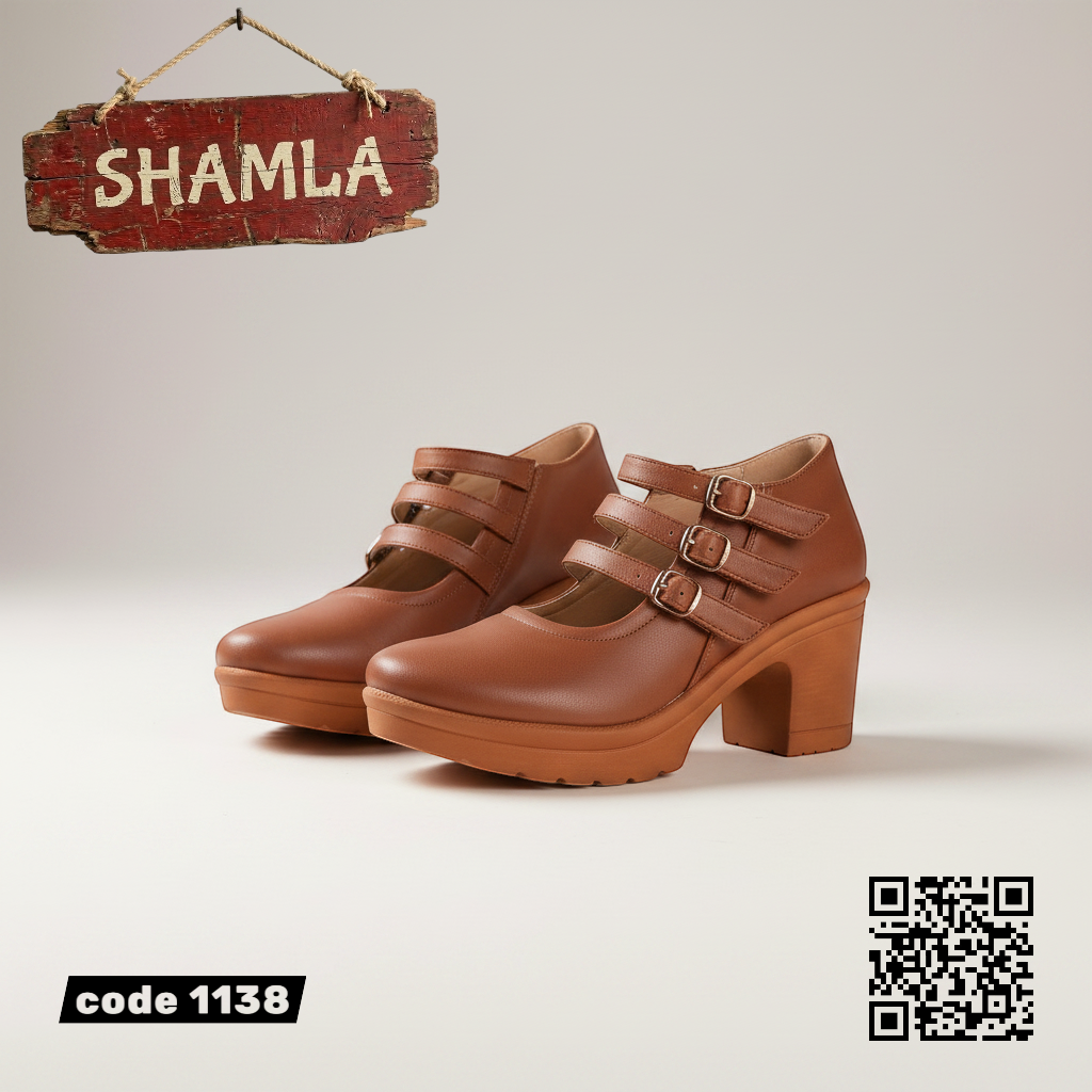 شوز ’تريبل فينيس’ جلد مستورد - كود 1138 - Heels